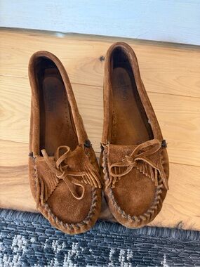 Suede Fringe Minnetonka Moccasins